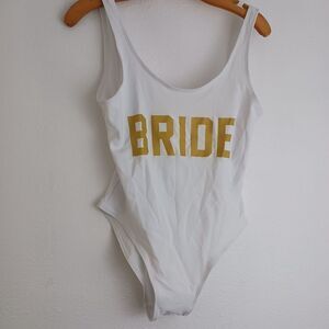 Unbranded bride open back one piece swimsuit size M